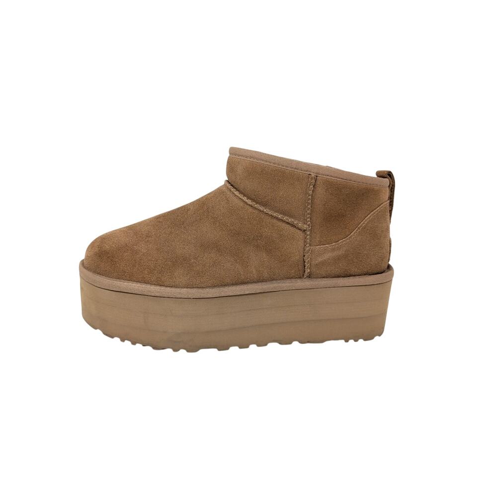 UGG Classic Ultra Mini Platform Boots Chestnut Suede Size 9